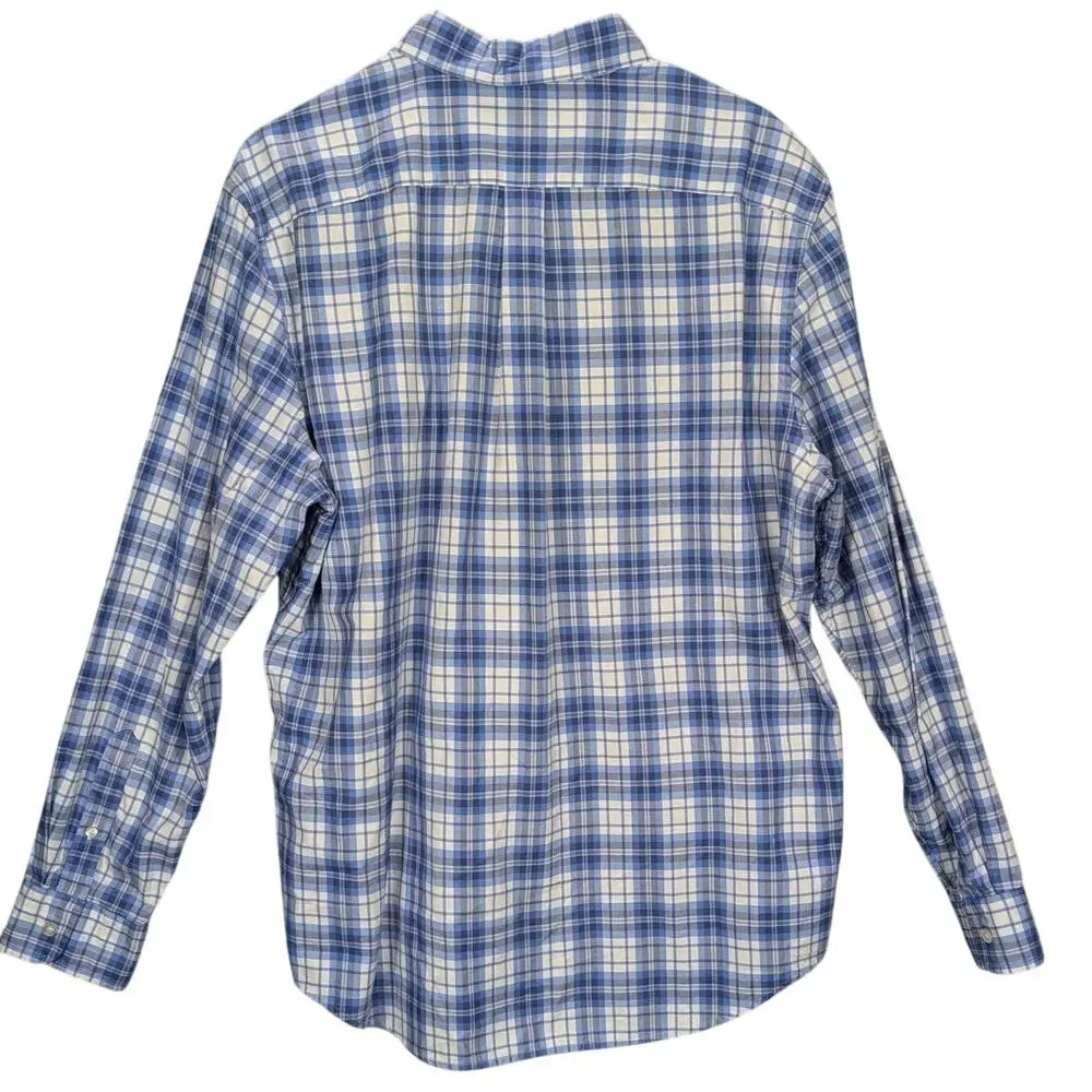 Vineyard Vines Shirt Mens Large Blue Plaid Classic Fit Tucker Button Down Whale